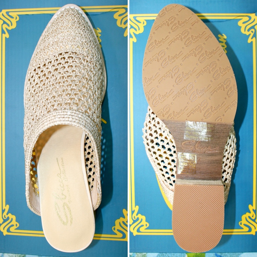 ⚡LAST PAIR⚡PRICE DROP⚡ Woven Raffia Mule NIB - Picture 5 of 8
